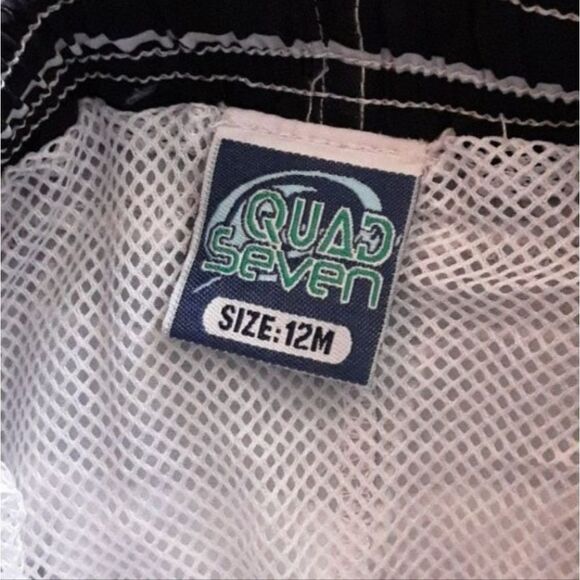 QUAD SEVEN Swim Trunks Baby Colorblock Stripe Mesh Lining NWT Infant Siz… - Picture 3 of 10